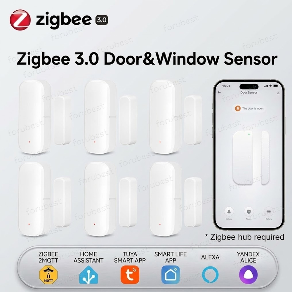 Smart Home Zigbee Gateway - Zigbee 3.0 Door Window Sensor Burglar