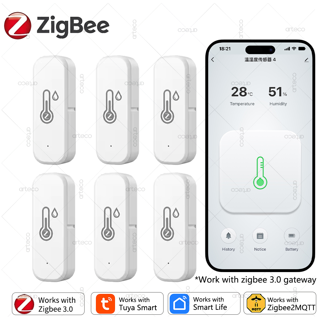 Smart Home Zigbee Gateway - ZigBee Temperature And Humidity Sensor Need