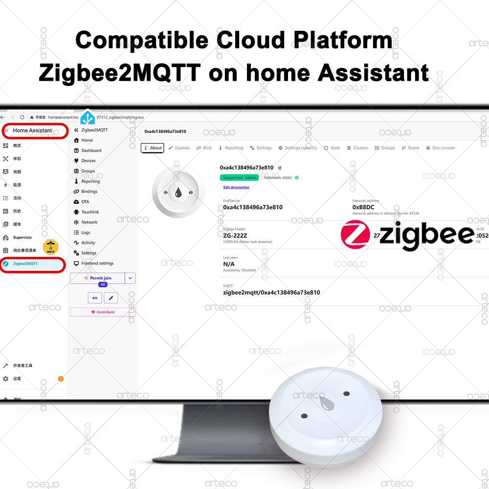 Smart Zigbee Water Sensor Floo - đánh giá và giá Smart Home Zigbee Gateway