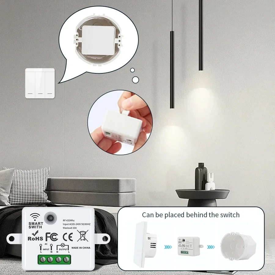 RF 433MHz Wireless Remote Cont - đánh giá và giá Smart Home Lighting