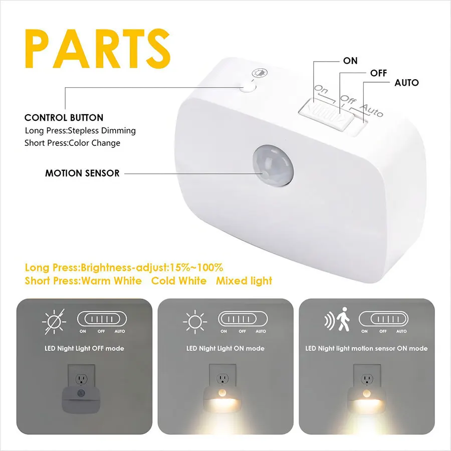 Sensor LED Night Light EU/US P - đánh giá và giá Smart Baby Night Light