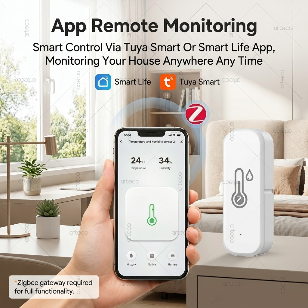 ZigBee Temperature And Humidit - đánh giá và giá Smart Home Zigbee Gateway