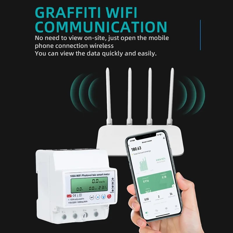 4P 1-100A WiFi Photovoltaic Sm - đánh giá và giá Smart Energy Monitor