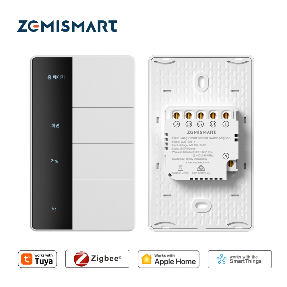 1234 Gang US Type Zigbee Push  - đánh giá và giá Smart Home Hub