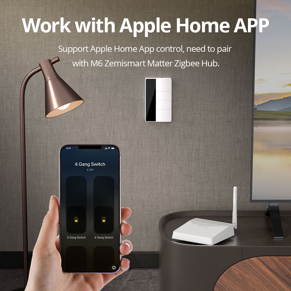 1234 Gang US Type Zigbee Push  - đánh giá và giá Smart Home Hub