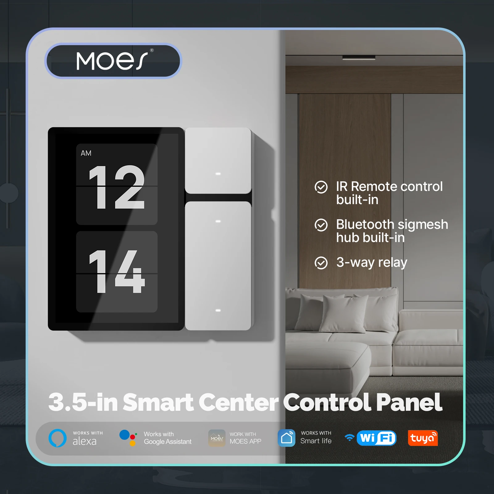 MOES Tuya WiFi 3.5-inch Smart  - đánh giá và giá Smart Home Wifi Hub
