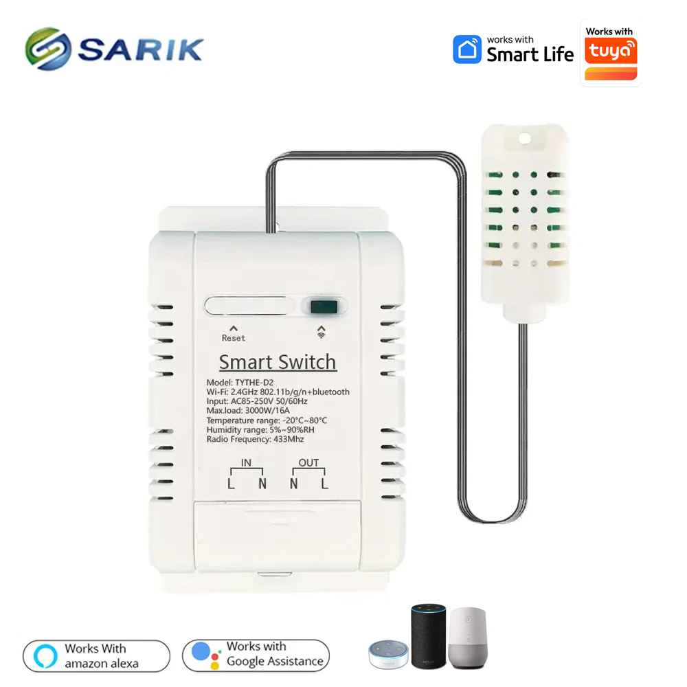 Work with Tuya 16A 3000W WiFi  - đánh giá và giá Smart Energy Monitor