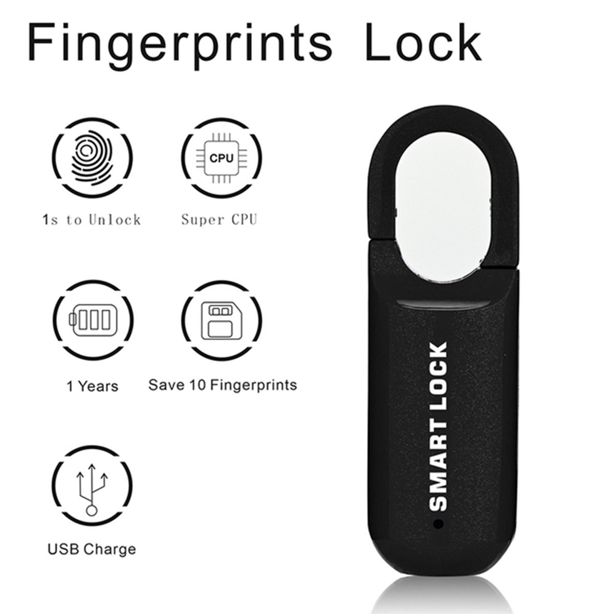 BAAE 2X Fingerprint Padlock M0 - đánh giá và giá Smart Home Door Lock